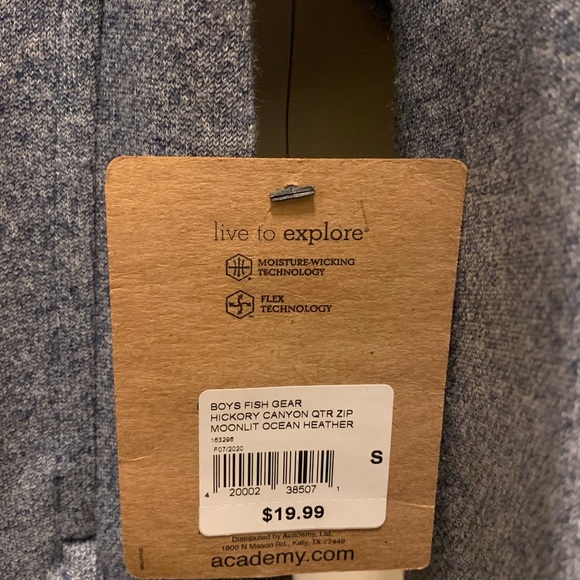 MAGELLAN OUTDOORS Boys Mock Neck Half Zip Pullover Blue Youth Small - Picture 6 of 6